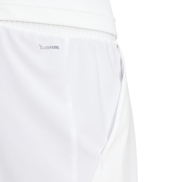 adidas Club Climacool Logo 7in Shorts - White