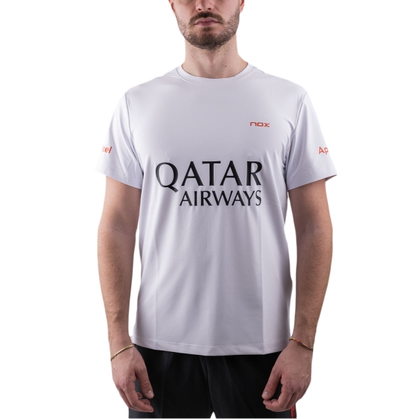 Maglietta Padel Uomo NOX AT10 Maglietta  White T24CASPATWH