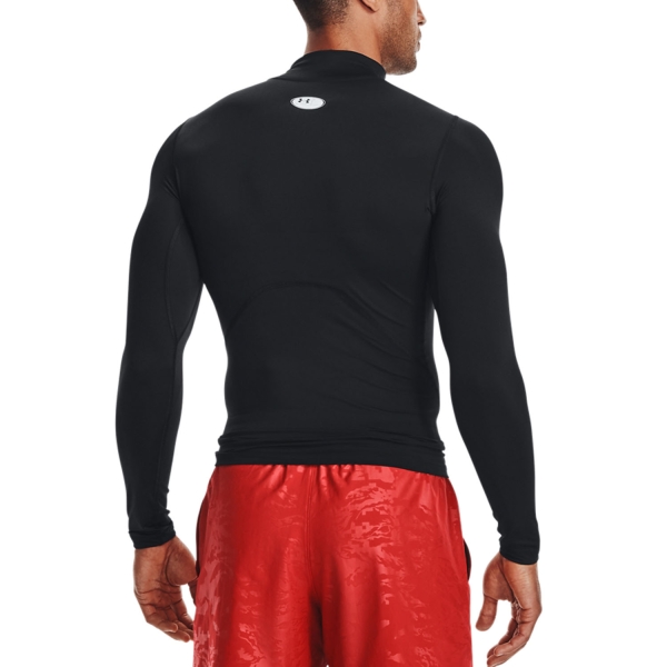 Under Armour HeatGear Mock Camisa - Black/White