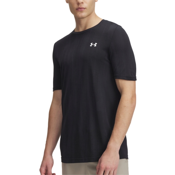 Camiseta Padel Hombre Under Armour Vanish Seamless Novelty Camiseta  Black/White 13881290001