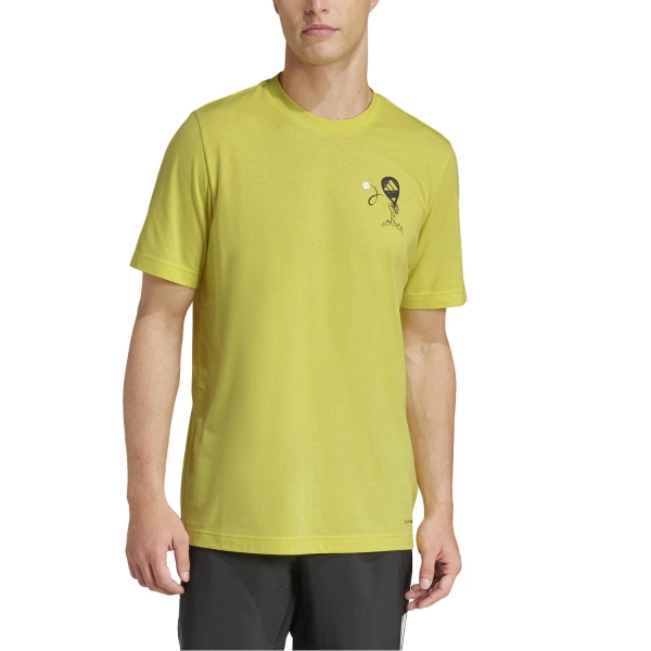 Camiseta Padel Hombre adidas Zone Graphic Camiseta  Pure Sulfur JD8246