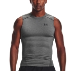 Under Armour HeatGear Compression Tank - Carbon Heather/Black