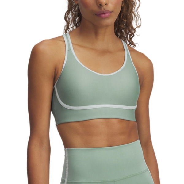 Sujetador Deportivo y Ropa Interior Mujer Under Armour Infinity Piped Sujetador Deportivo  Silica Green/Hydro Green 13898260348