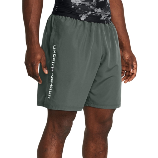Shorts Padel Hombre Under Armour Woven Split 9in Shorts  Castlerock/White 13833560025