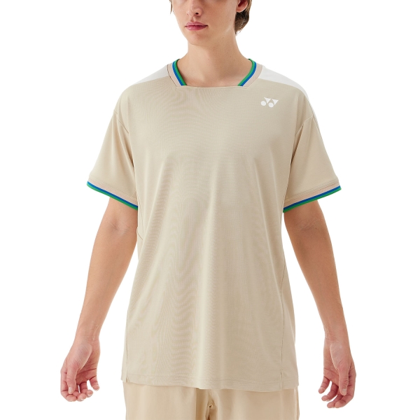 Camiseta y Polo Padel Mujer Yonex Practice Logo Camiseta  Ice Beige YP10648IB