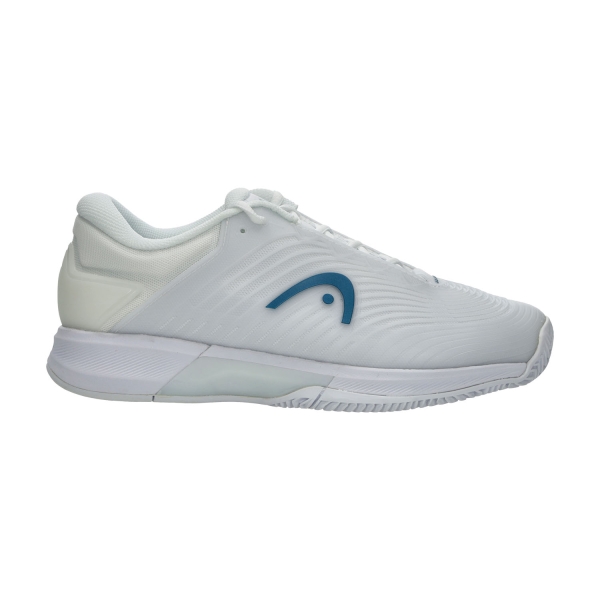 Women's Padel Shoes HEAD Revolt Pro 4.5 Clay  White/Twilight Blue 274255 WHTB