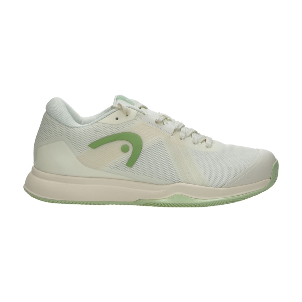 Women's Padel Shoes HEAD Sprint Team 4.0 Clay  Chalk White/Light Green 274435 CWLN