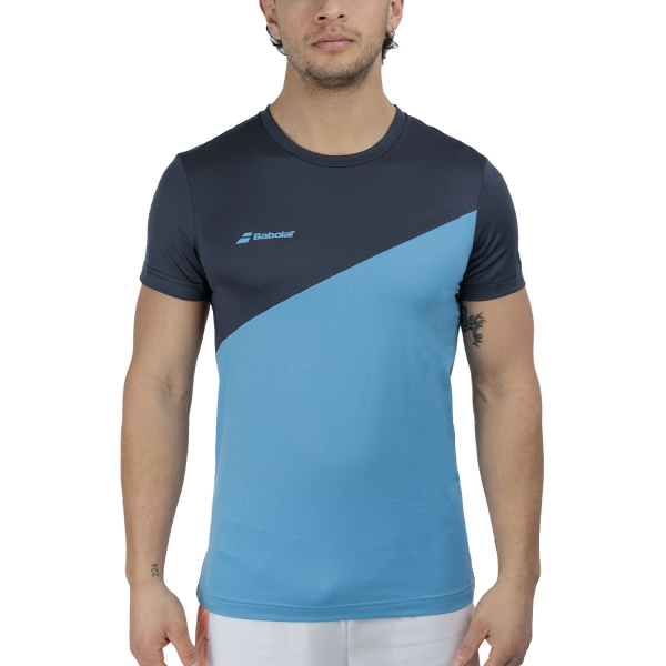 Camiseta Padel Hombre Babolat Drive Crew Camiseta  Drive Blue 2MS25011X4035