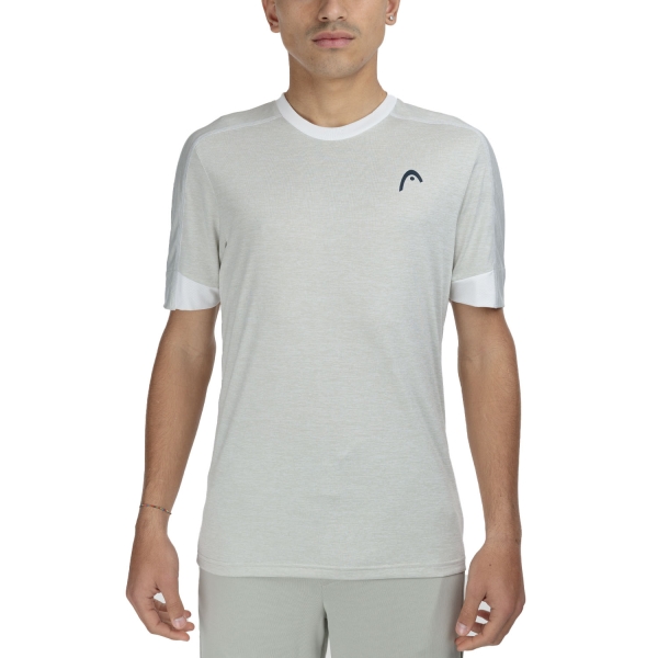 Camiseta Padel Hombre HEAD Play Tech Performance Camiseta  Willow Grey 811085WG