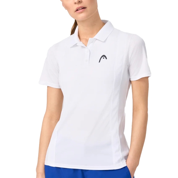 Maglietta e Polo Padel Donna HEAD Club 25 Tech Polo  White 814715WH