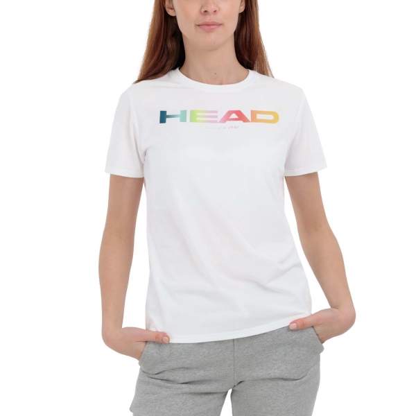 Maglietta e Polo Padel Donna HEAD Rainbow Logo Maglietta  White 814445WH