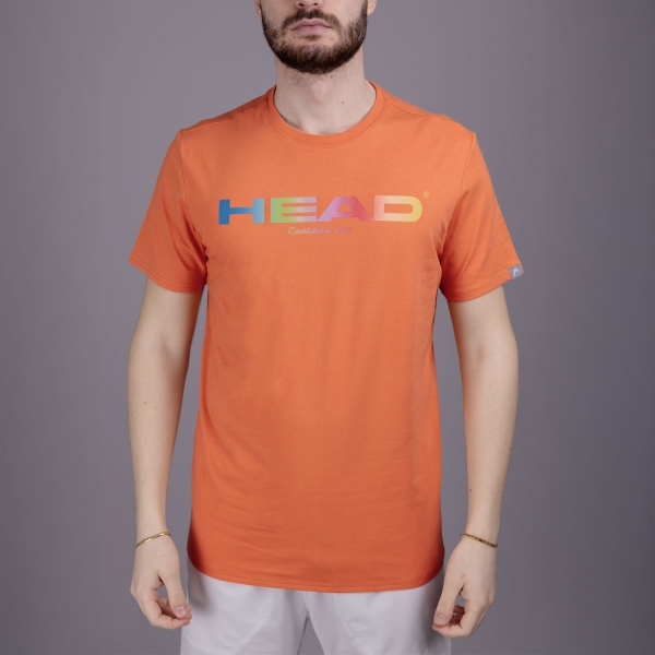 Camiseta Padel Hombre HEAD Rainbow Logo Camiseta  Campfire Orange 811435CN