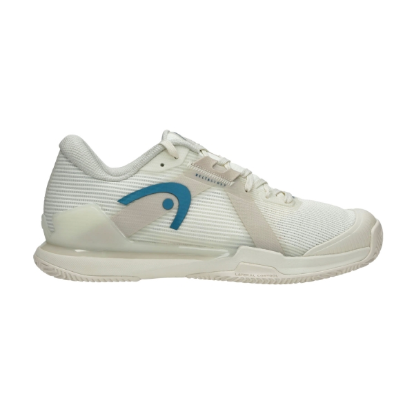 Women's Padel Shoes HEAD Sprint Pro 4.0 Clay  Chalk White/Twilight Blue 274175 CWTB