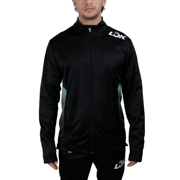 Chaqueta Padel Hombre LOK Court Chaqueta  Black/Green LOAP1JA0M27S