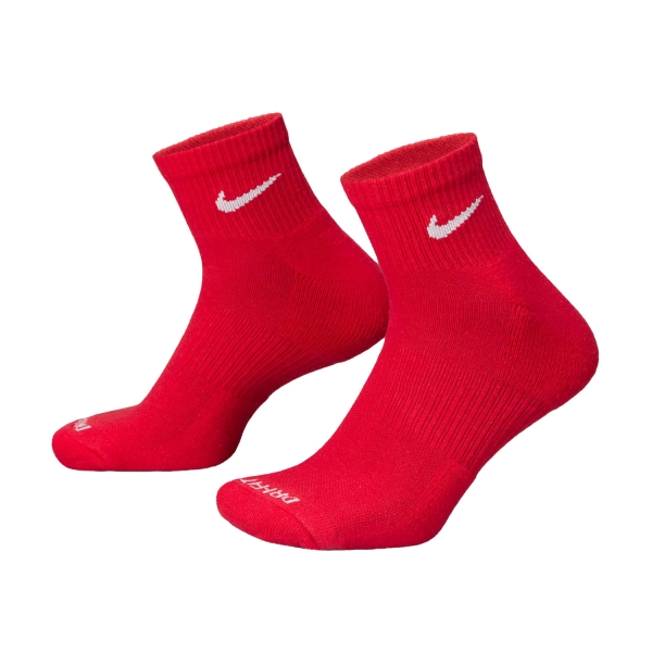 Nike Everyday Plus Cushioned Logo x 3 Calze - Multi Color/Red