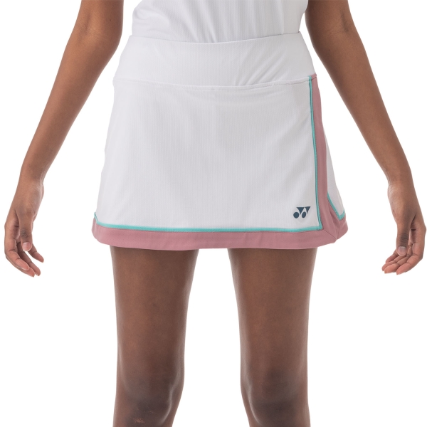 Falda y Shorts Padel Mujer Yonex Tournament Tour Falda  White TWL26149B
