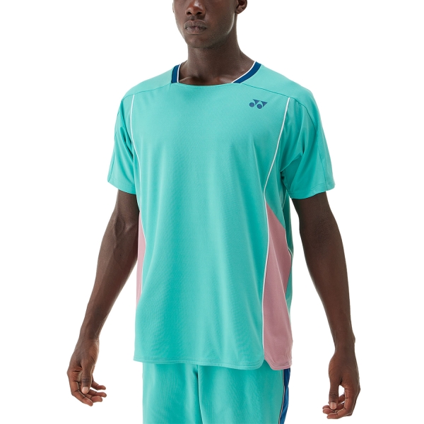 Camiseta Padel Hombre Yonex Tournament Tour Camiseta  Clear Mint TWM10627CM