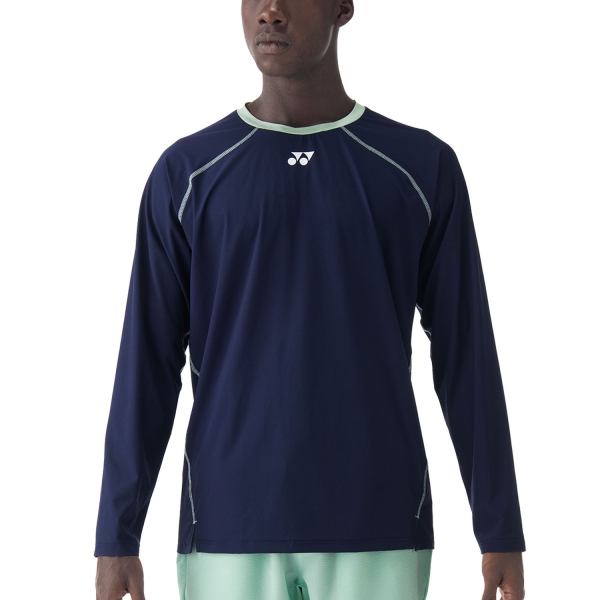 Camiseta y Sudadera Padel Hombre Yonex Logo Camisa  Dark Navy TWM10629DN