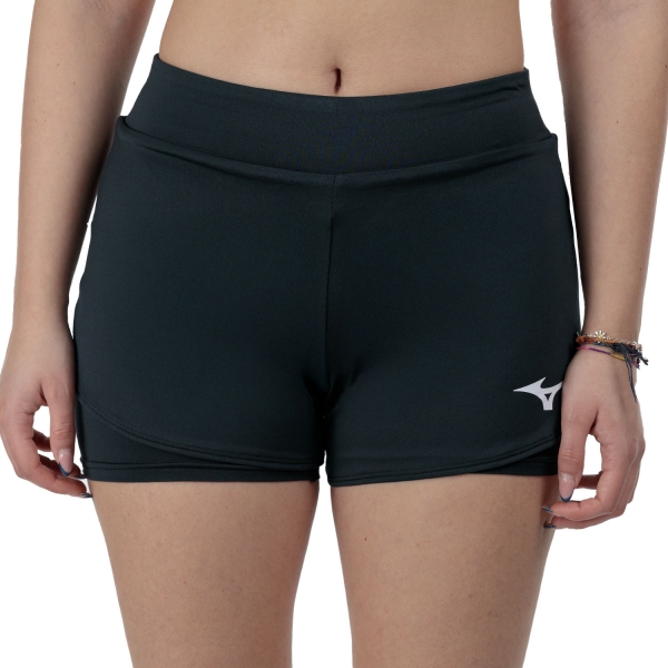 Women's Padel Skirts and Shorts Mizuno Flex Graphic 3in Shorts  Black 62GBC21509