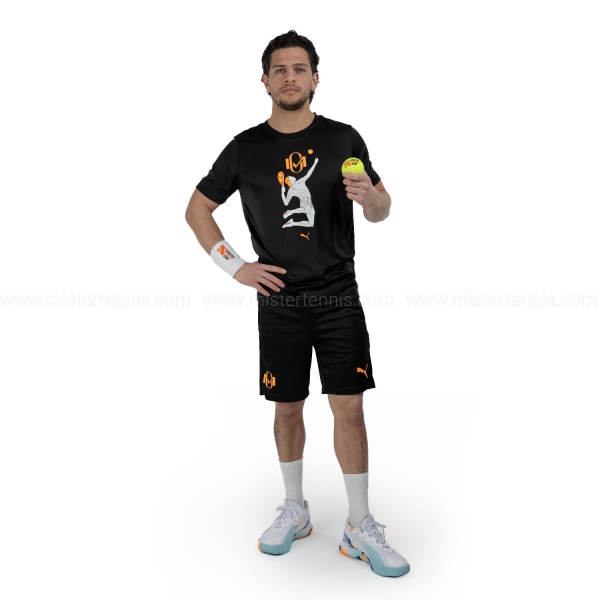 Puma Momo Graphic Camiseta - Black/Heat Fire/White