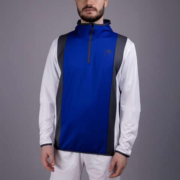 Men's Padel Shirt and Hoody HEAD Club 25 Tech Hoodie  Royal/White 811735ROWH