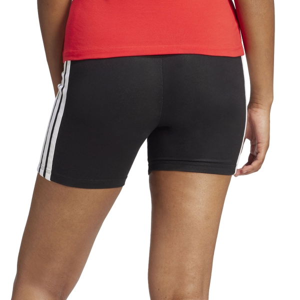 adidas Essentials 3 Stripes 5in Shorts - Black/White