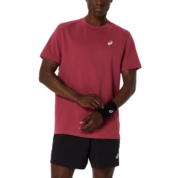 Maglietta Padel Uomo ASICS Court Pro Maglietta  Burnt Red 2041A339600