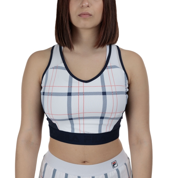 Top Padel Mujer Fila Timea Top  White/Check Comb FBL2513190515