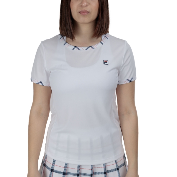 Camiseta y Polo Padel Mujer Fila Yamila Camiseta  White/Check Comb FBL2513210515