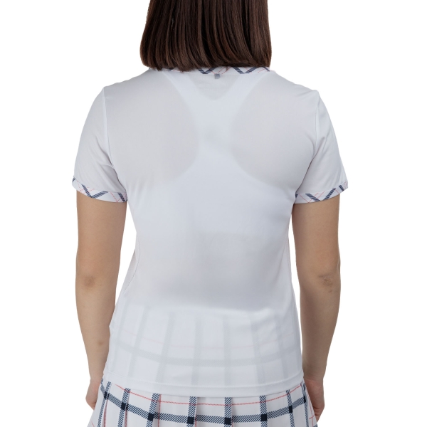 Fila Yamila Camiseta - White/Check Comb
