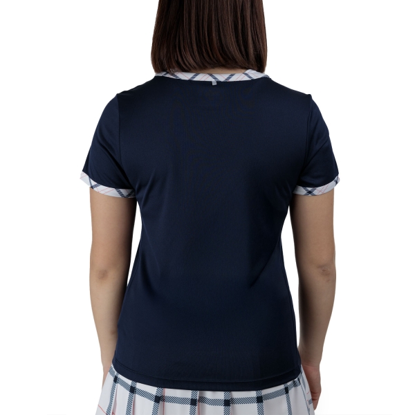 Fila Yamila Camiseta - Navy/Check Comb