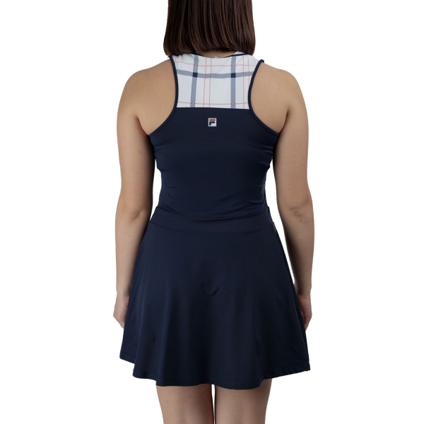 Fila Fritza Vestido - Navy/Check Comb