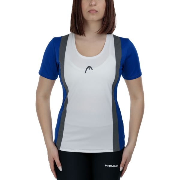 Maglietta e Polo Padel Donna HEAD Club 25 Tech Logo Maglietta  Royal White 814725ROWH