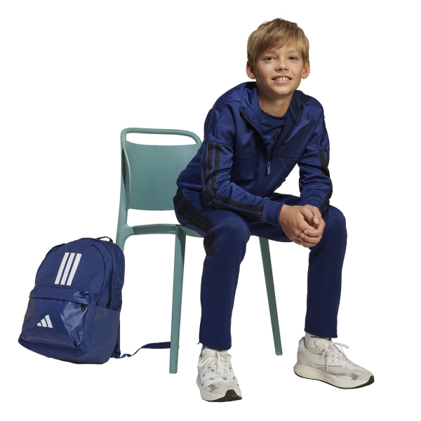 adidas Classic Three Stripes Backpack Junior - Dark Blue/White