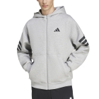 adidas Future Icons Three Stripes Hoodie - Medium Grey Heather