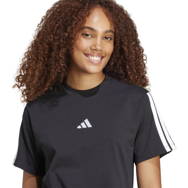 adidas Essentials 3 Stripes Camiseta - Black/White