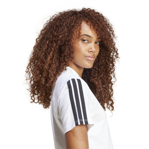 adidas Essentials 3 Stripes Camiseta - White/Black