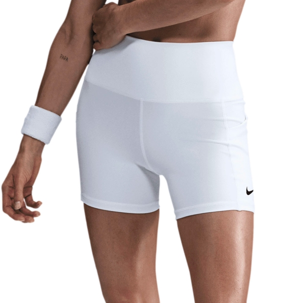 Falda y Shorts Padel Mujer Nike Court 4in Shorts  White/Black FZ6677101