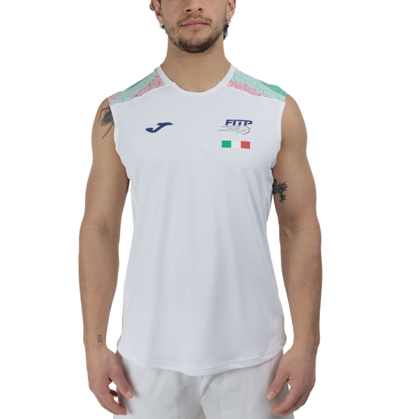 Camiseta Padel Hombre Joma FITP Graphic Top  White SW10603C0101