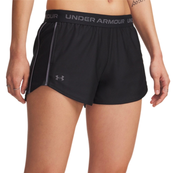 Women's Padel Skirts and Shorts Under Armour Tech Play Up 3in Shorts  Black/Castlerock 13898820001
