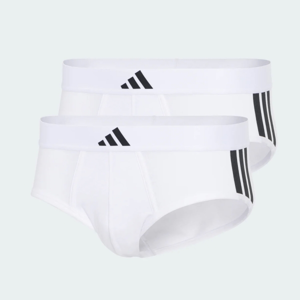 adidas  Active Flex 3 Stripes x 2 Briefs - White