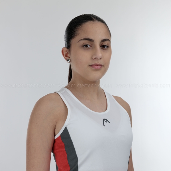 HEAD Club Top Niña - Red/White