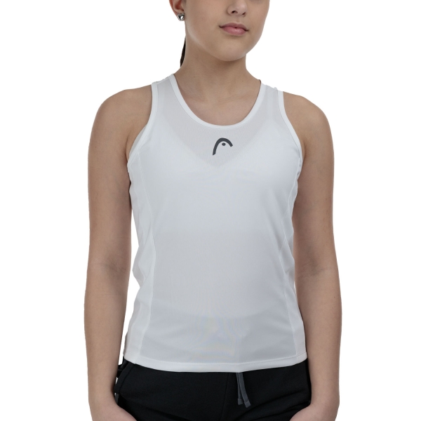 Top y Camisas Padel Niña HEAD Club Top Nina  White 816735WH