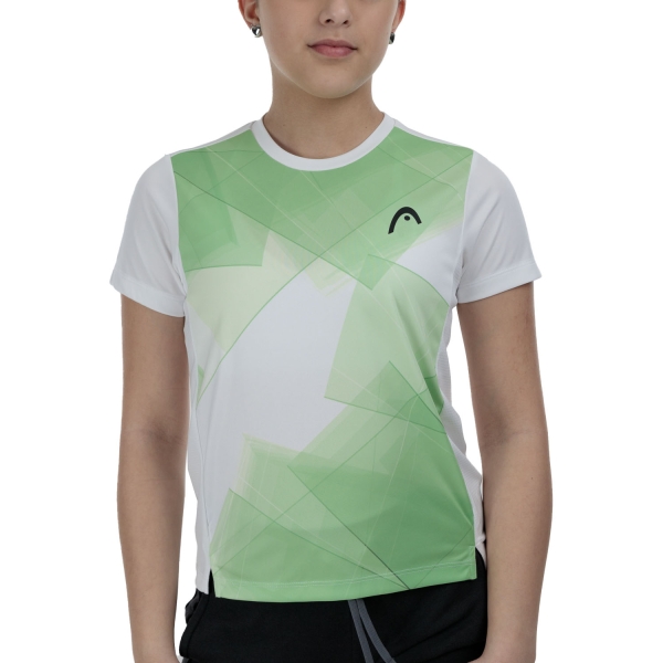Top y Camisas Padel Niña HEAD Tie Break Camiseta Nina  Print Vision/Celery Green 816335XWCE