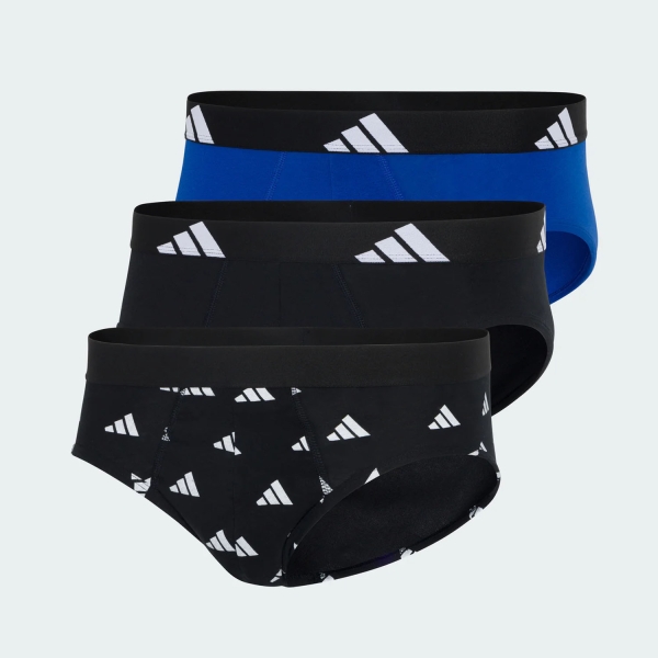 adidas Active Flex x 3 Briefs - Graphic Black/Black/Blue