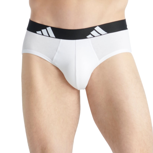 Men's Underwear adidas Active Flex x 3 Briefs  White/Grey/Black 4AM001917