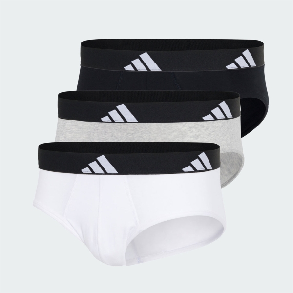 adidas Active Flex x 3 Briefs - White/Grey/Black