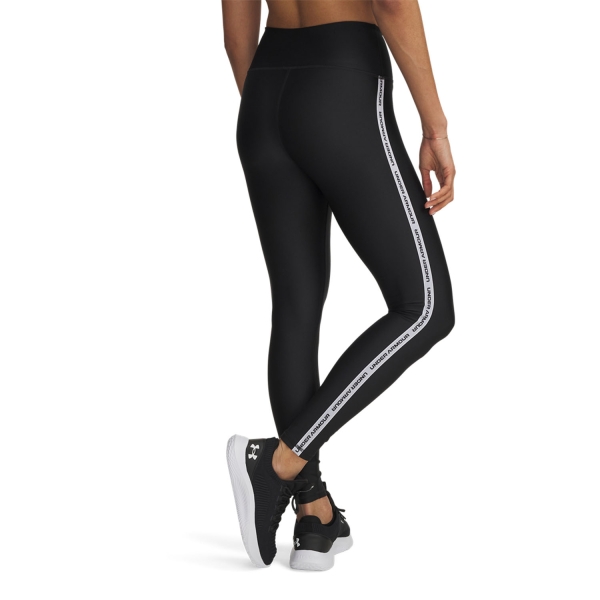 Under Armour Tech Wordmark Tape Tights - Black/White