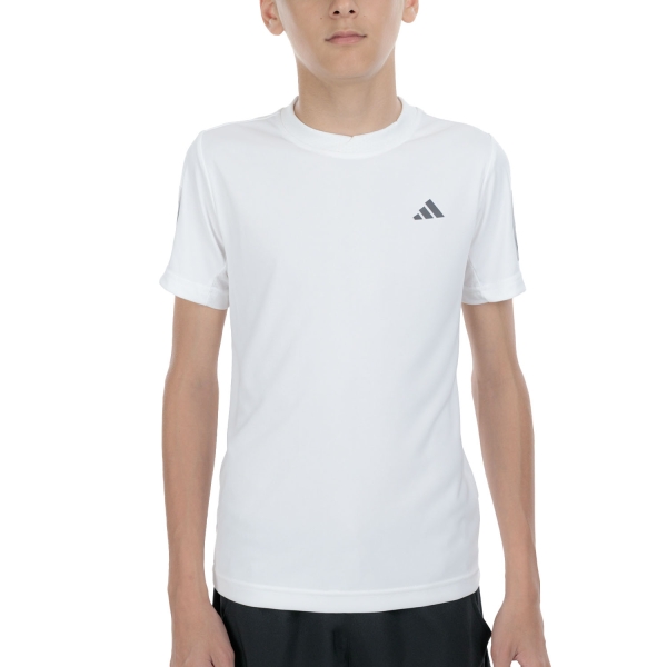 Polo y Camiseta Padel Niño adidas Club 3 Stripes Logo Camiseta Nino  White JI9249
