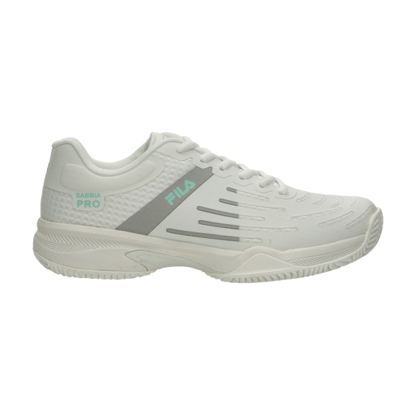 Women's Padel Shoes Fila Sabbia Pro Clay  White/Ice Green FTW251020043